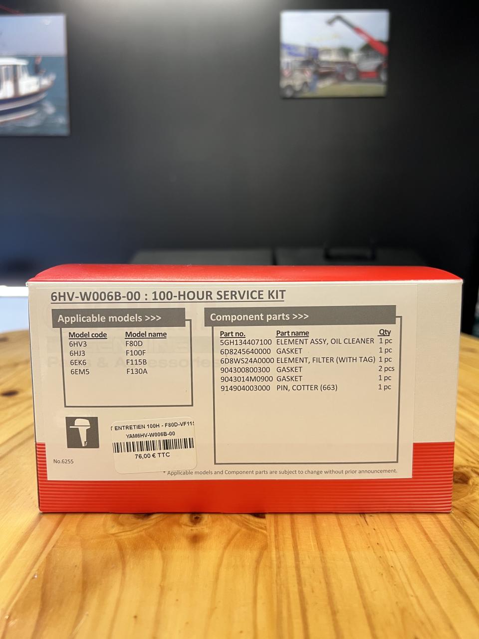 kit entretien 100 heures moteur F80 à F130