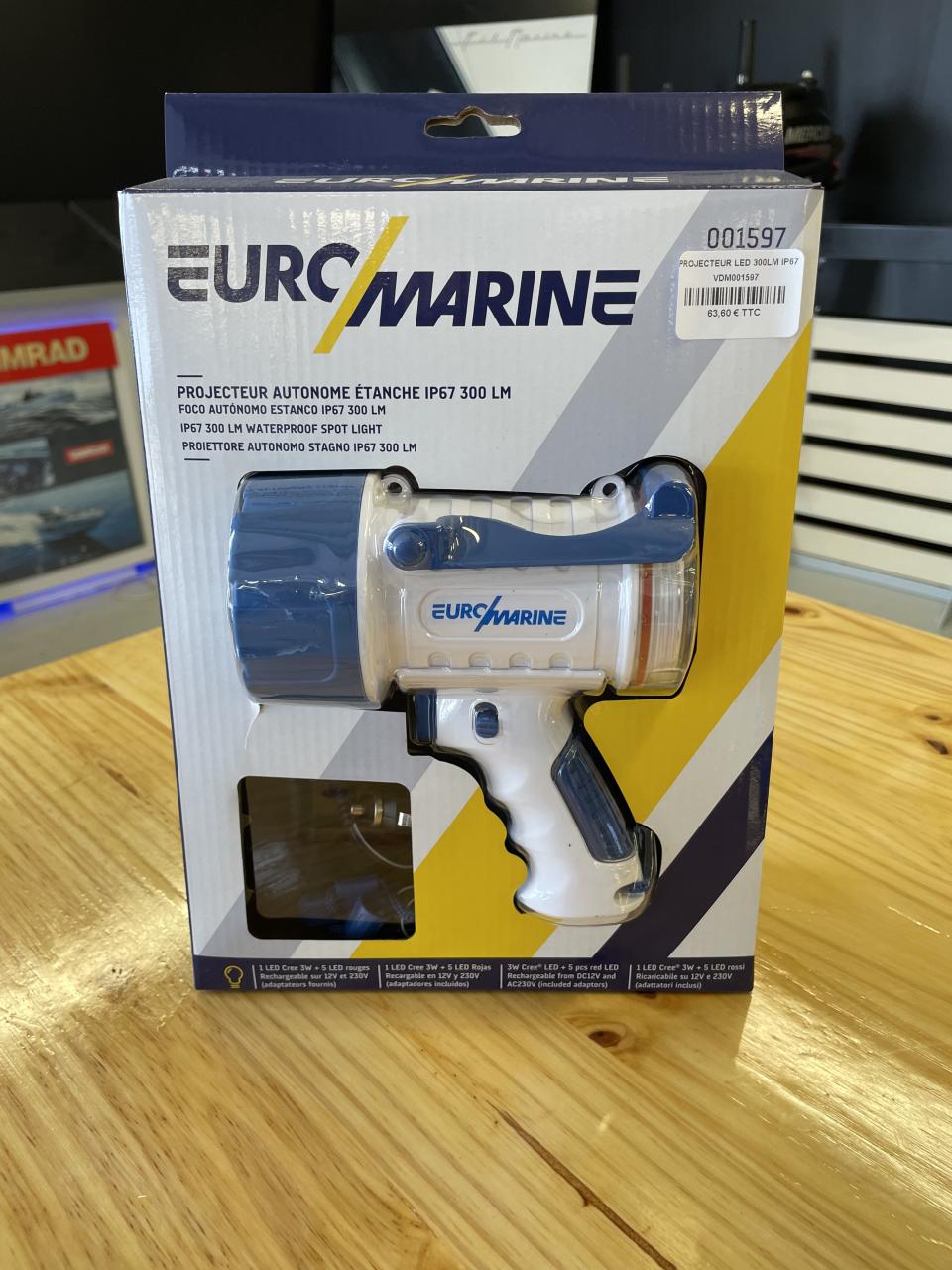 PROJECTEUR LED 300LM IP67 EUROMARINE