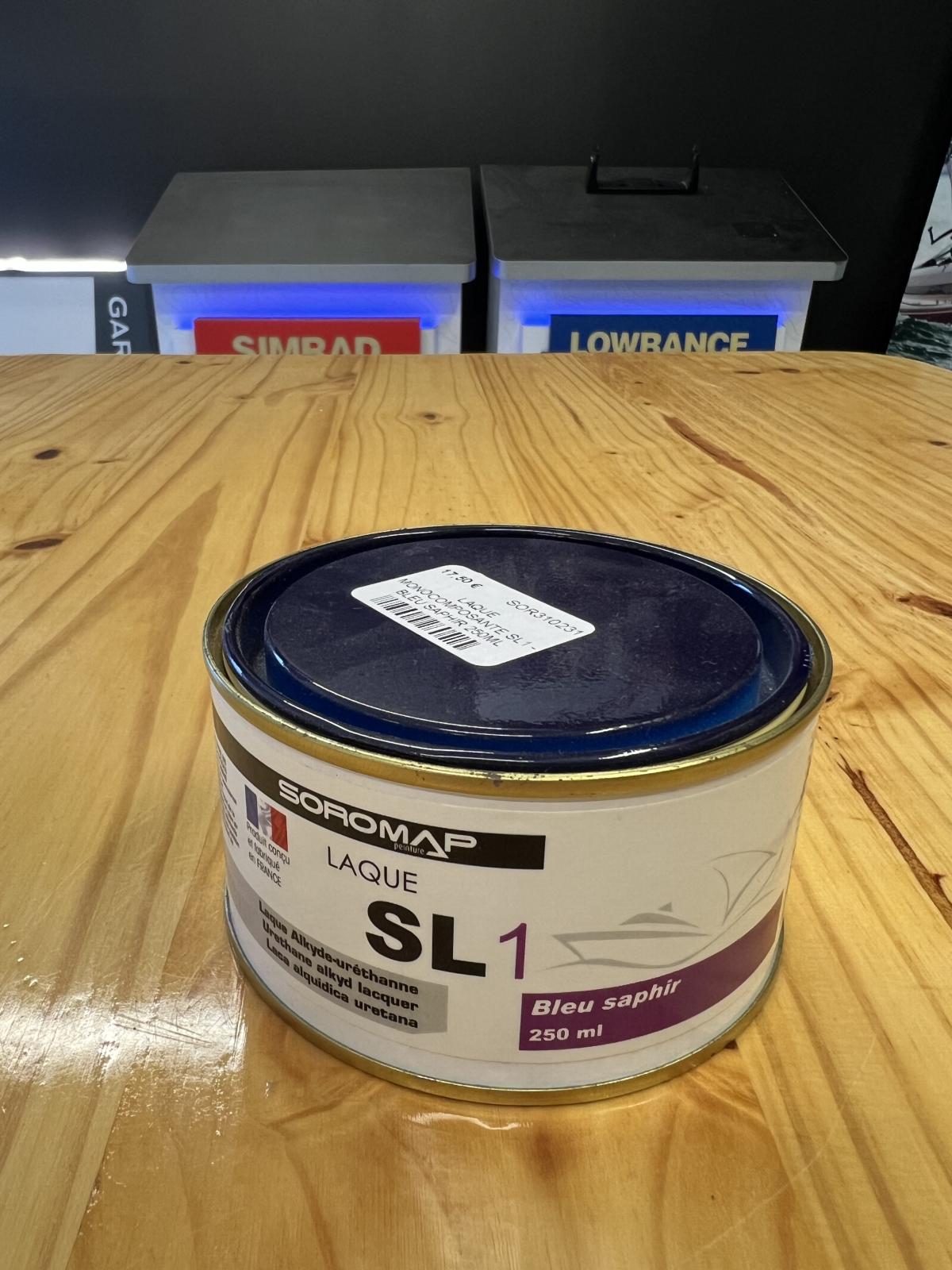 LAQUE MONOCOMPOSANTE SL1 - BLEU SAPHIR 250ML - SOROMAP
