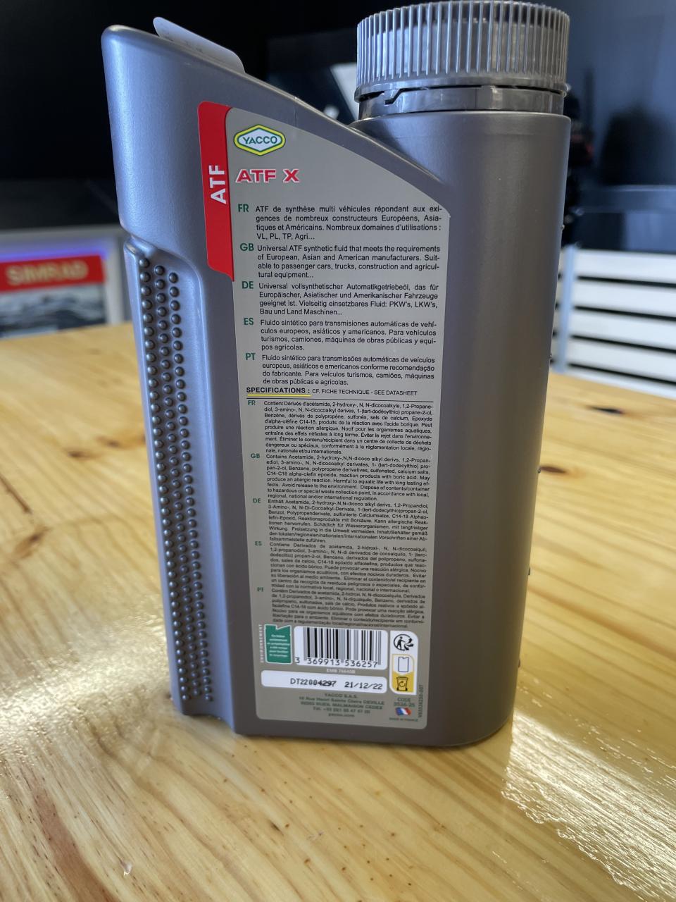 HUILE AFTX 1L - Yacco